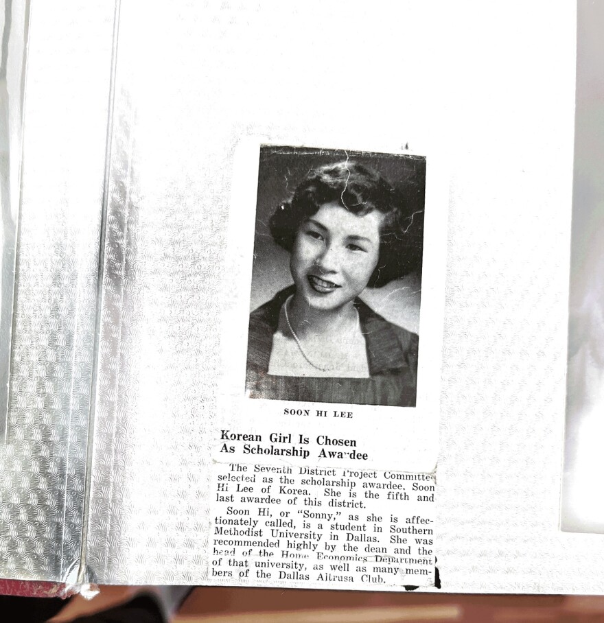  A newspaper clipping of Susan Myong. 