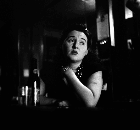 USA. New York. New York City. Female bartender on strike. Men wouldn’t allow women into bars. 1950.