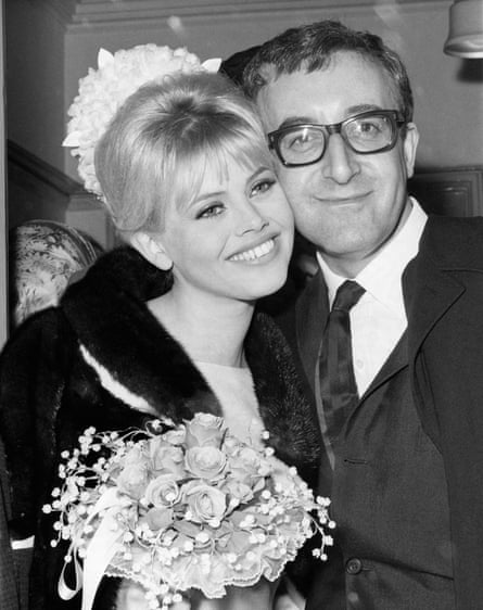 Ekland with Peter Sellers at Guildford register office on their wedding day in 1964.