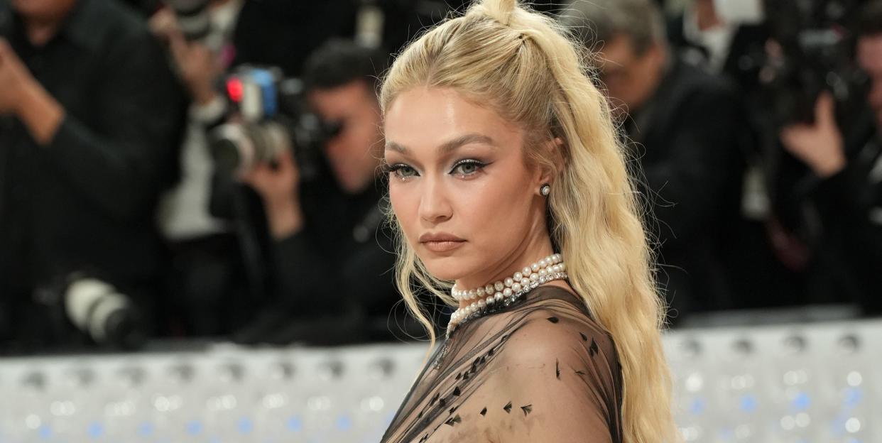 new york, new york may 01 gigi hadid attends the 2023 met gala celebrating karl lagerfeld a line of beauty at the metropolitan museum of art on may 01, 2023 in new york city photo by sean zannipatrick mcmullan via getty images