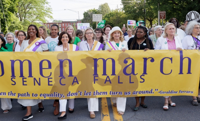 B-Roll, Video, Audio & Rush Transcript: Governor Hochul Delivers Remarks at Women’s March ERA Rally to Celebrate the 175th Anniversary of the Seneca Falls Convention