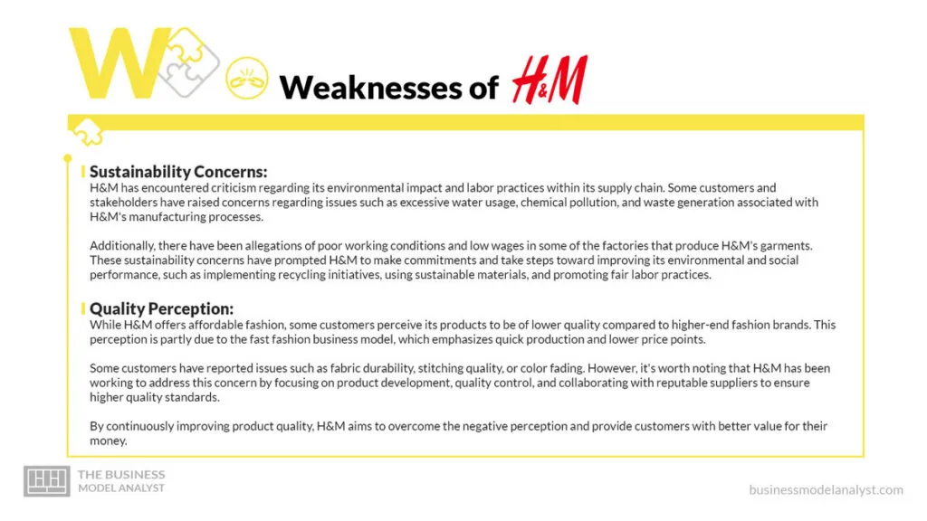 H&M Weakenesses - H&M SWOT Analysis