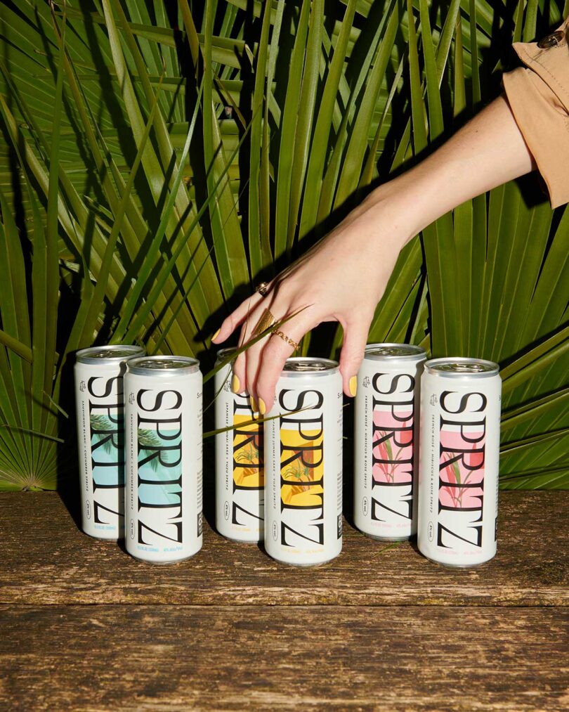 set of 6 tall cans of Spritz liquor