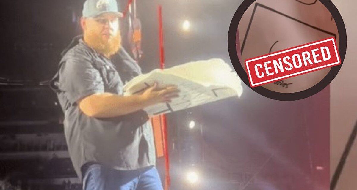 PIC: Luke Combs Designed This Tattoo for a Fan, and It’s Really Unhinged
