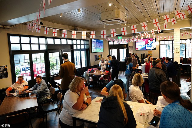 England fans piled into pubs on Tuesday and looked optimistic about their team's chances
