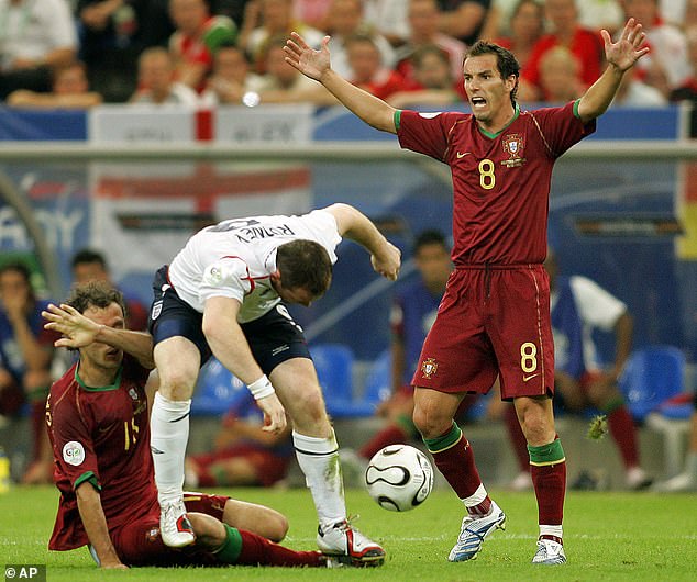 Wayne Rooney stamped on Portugal's Fabio Carvalho at the 2006 World Cup