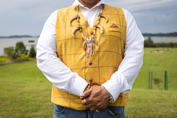 A portrait of the Nansemond Indian Nation chief, Keith Anderson.