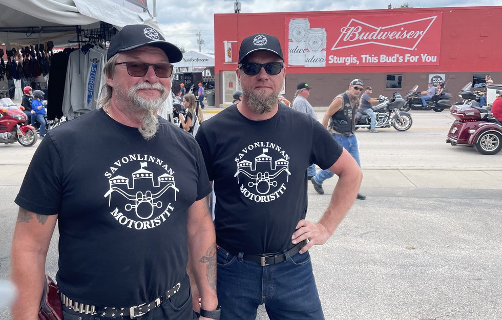 Motorcycle enthusiasts Harri and Ari Naukkarinen, two brothers from Finland, came to the 2023...