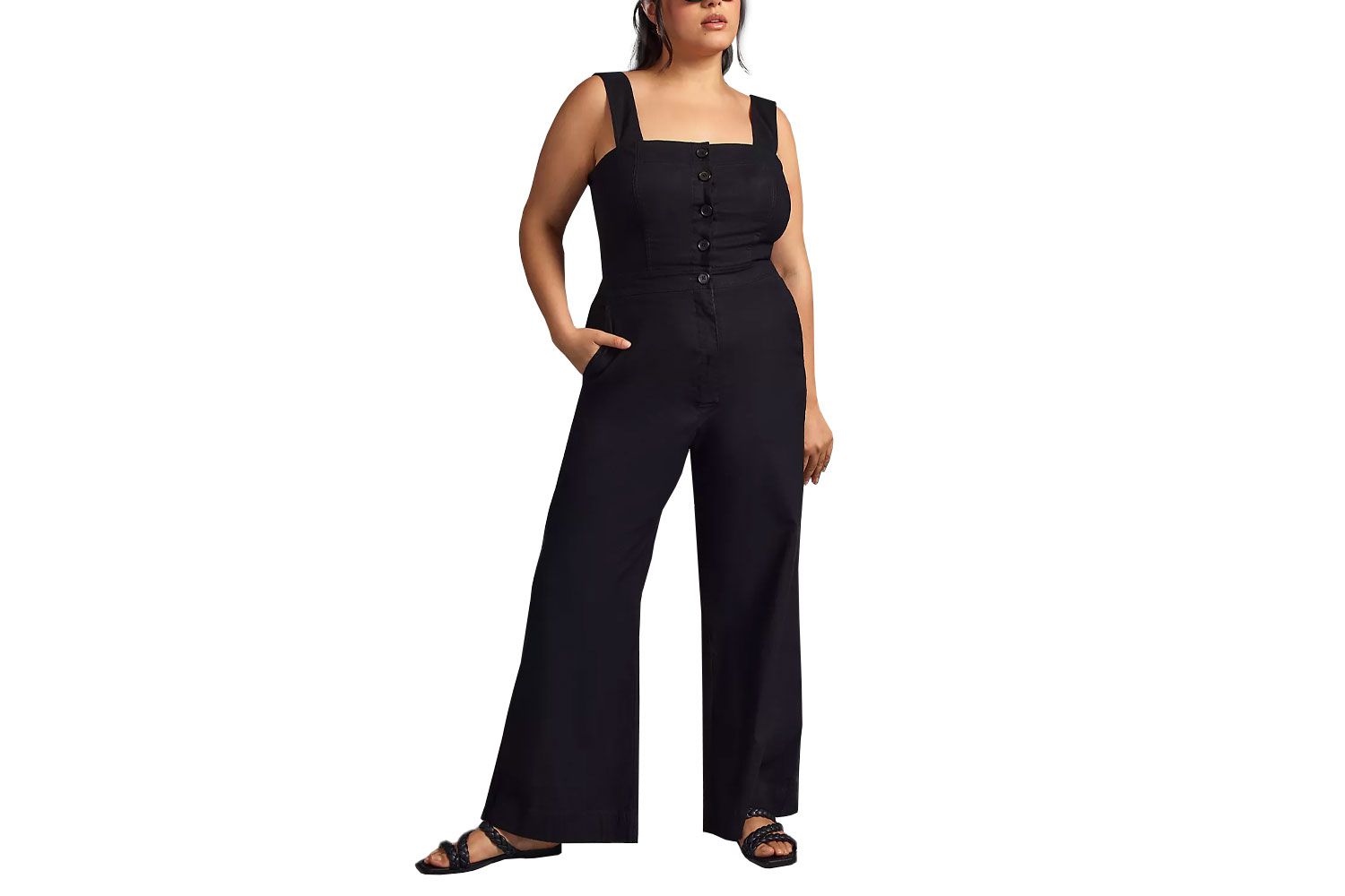 Anthropologie Maeve The Portside Button-Front Jumpsuit 