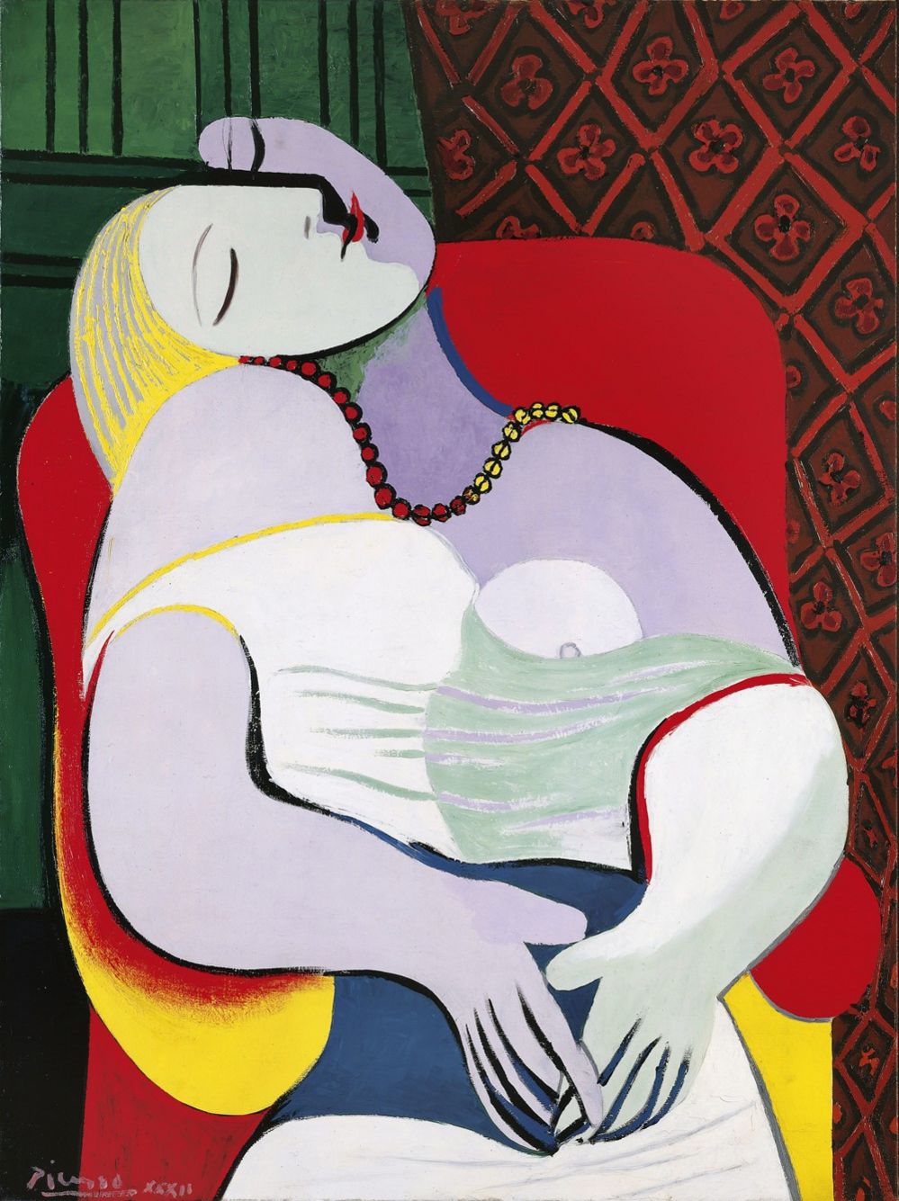 Picasso's painting Le Rêve (1932) of his mistress, Marie-Thérèse Walter