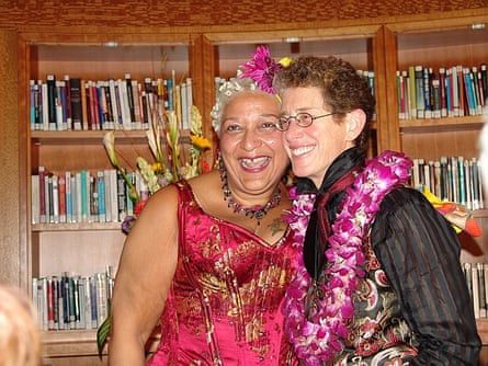 With Diane Sabin on their wedding day at San Francisco public library, in 2008.