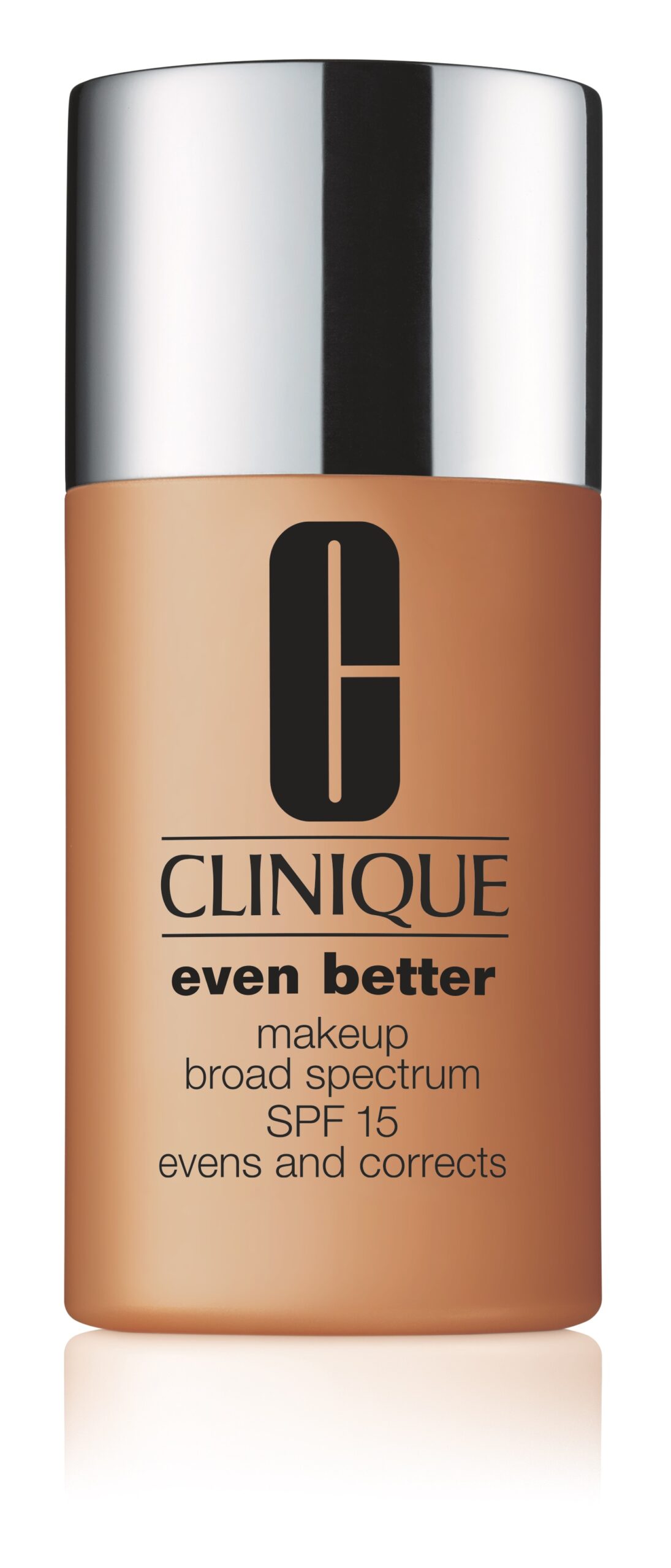 Clinique Even Better foundation with SPF in warm medium tan shade.