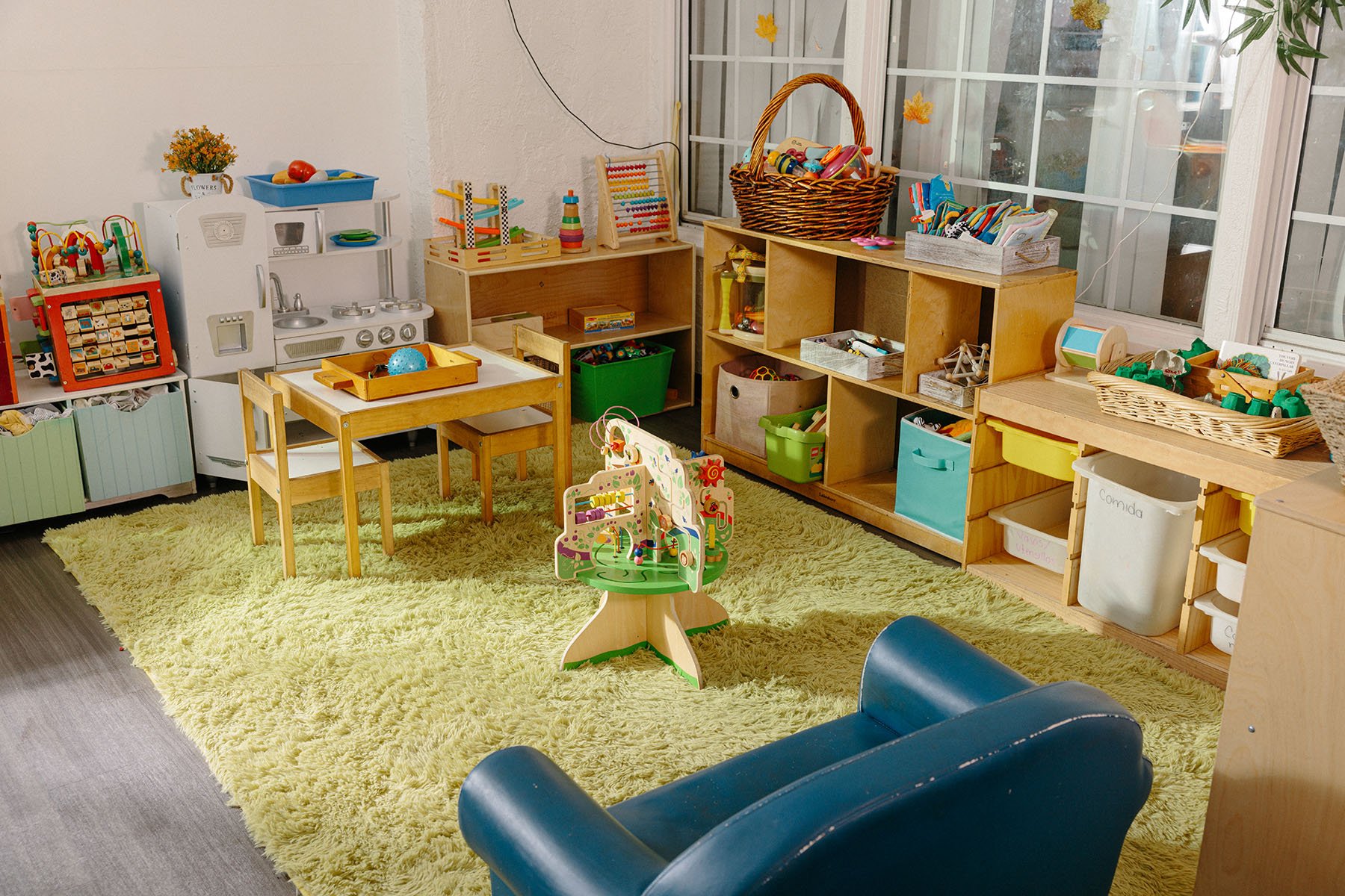 A view of a play room at Little Sprouts Language Immersion Preschool, a bilingual preschool in Los Angeles.