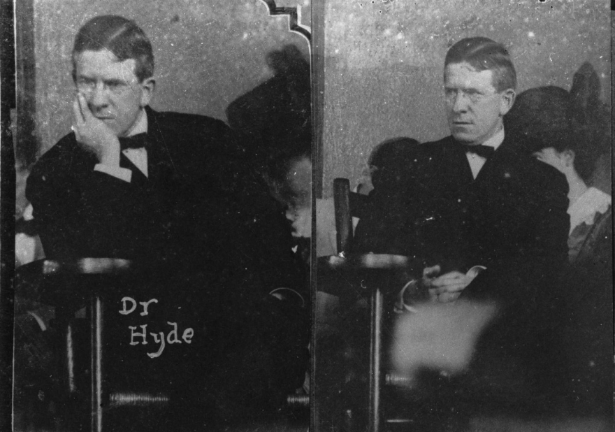 Images of Dr. Hyde on trial for murder in 1910.