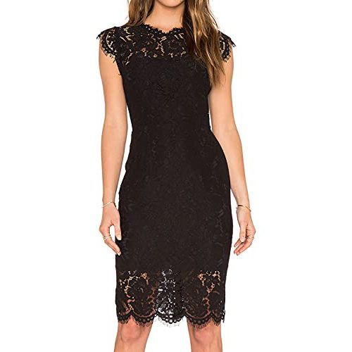 Sleeveless Lace Floral Cocktail Dress