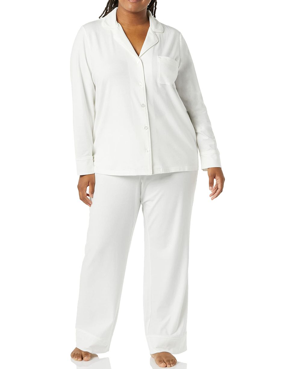 Cotton Modal Long-Sleeved Shirt and Full-Length Bottom Pajama Set 
