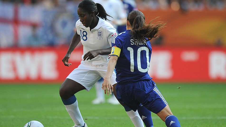 England's Anita Asante in action at the 2011 World Cup
