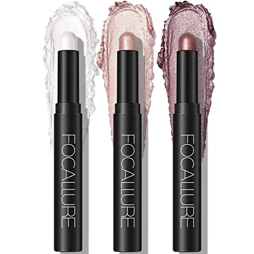 FOCALLURE 3 Pcs 2 in 1 Eyeshadow and Eyeliner Pen