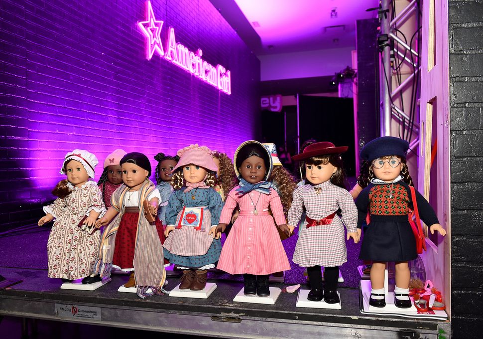 Dolls on display at American Girl Place in New York City on September 23, 2021. 