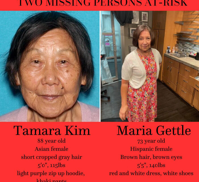 San Diego Police Ask for Public’s Help Locating Two At-Risk Missing Older Women, Last Seen in Grantville