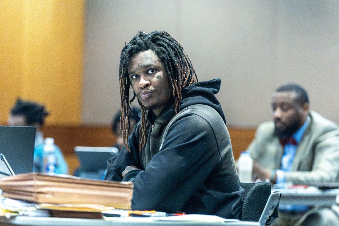 Atlanta rapper Young Thug listens to the jury selection in the 