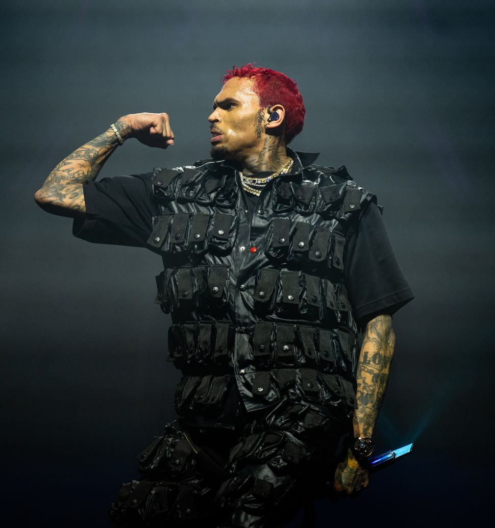 Chris Brown performs at The O2 Arena in February in London.