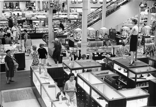 Shopping at Denholm & McKay in 1965.