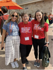 Kate Duffy (left) poses with other moms during a gun control rally. (Courtesy of Kate Duffy/Motherhood for Good)