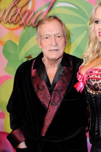 Hugh Hefner at arrivals for 6th Annual Kandyland Party, The Playboy Mansion, Los Angeles, CA June 25, 2011. Photo By: Sara Cozolino/Everett Collection