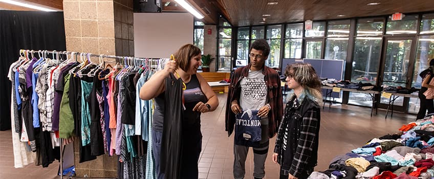 Jennifer Rios (left) is one of the students who were able to make lifelong friendships and connections through programs like Oct. 24 and Oct. 25's Transcendence Clothing Swap.