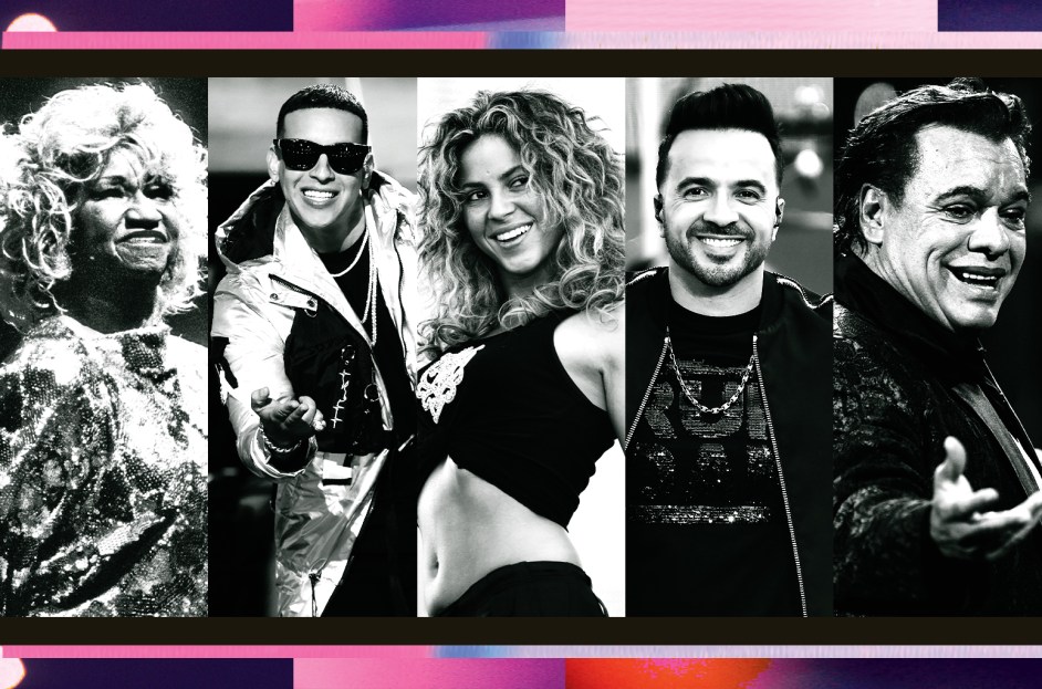 Celia Cruz, Daddy Yankee, Shakira, Luis Fonsi and Juan Gabriel