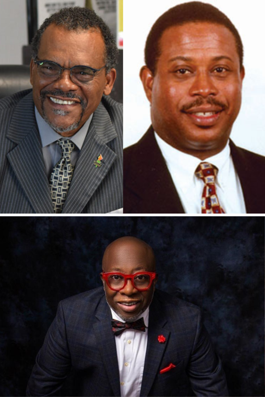 Left to Right: Bobby Henry, publisher of the Westside Gazette; Peter Webley, publisher of Caribbean Today; Dexter Bridgeman, CEO and founder M•I•A Media Group (Legacy Miami, Legacy South Florida, and MIA Magazine)