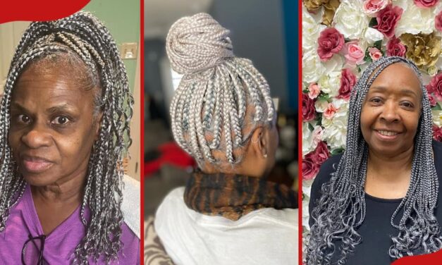 20 best grey hair braids for over 60 years old black women