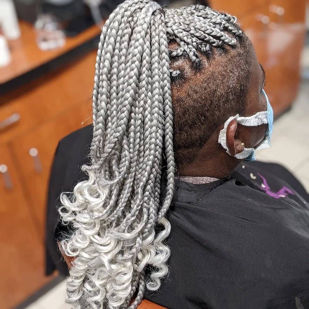 Grey braids for over 60