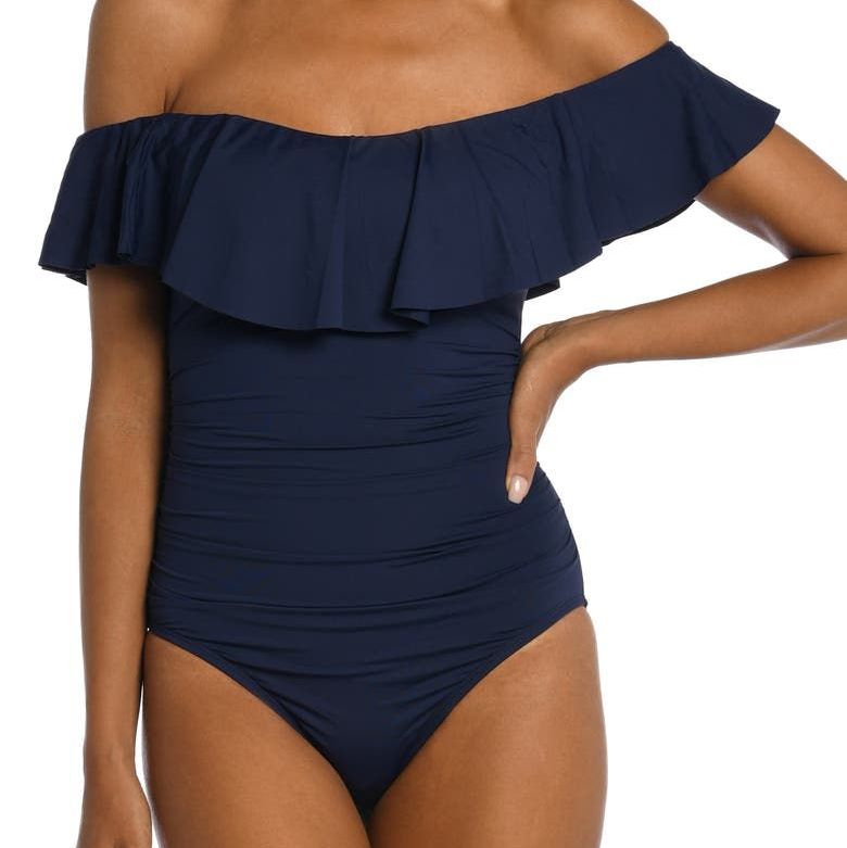 Off the Shoulder One-Piece Swimsuit