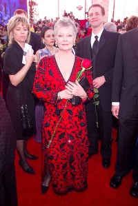 Dame Judi Dench attends the 73rd Academy Awards Ceremony at the Shrine Auditorium in Los Angeles.