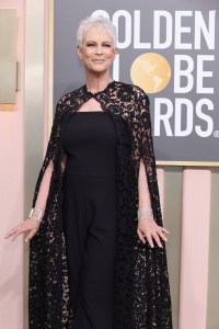 BEVERLY HILLS, CALIFORNIA - JANUARY 10: Jamie Lee Curtis attends the 80th Annual Golden Globe Awards at The Beverly Hilton on January 10, 2023 in Beverly Hills, California. (Photo by Amy Sussman/Getty Images)