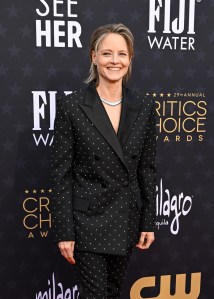 Jodie Foster at The 29th Critics' Choice Awards held at The Barker Hangar on January 14, 2024 in Santa Monica, California. (Photo by Gilbert Flores/Variety via Getty Images)