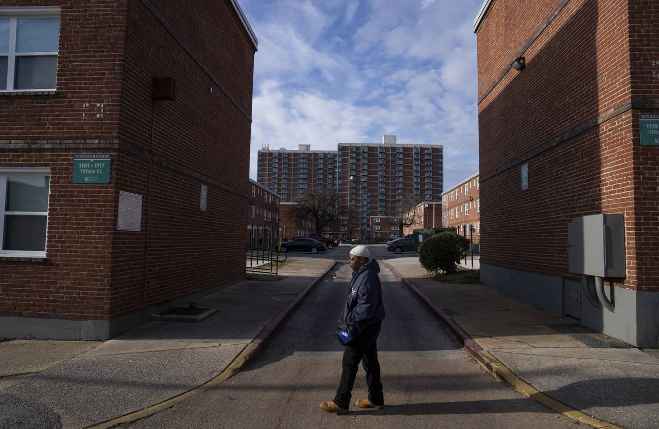 Ryan Carter walks from his apartment to a facility where he receives methadone, in Baltimore, Friday Feburary 9, 2024.