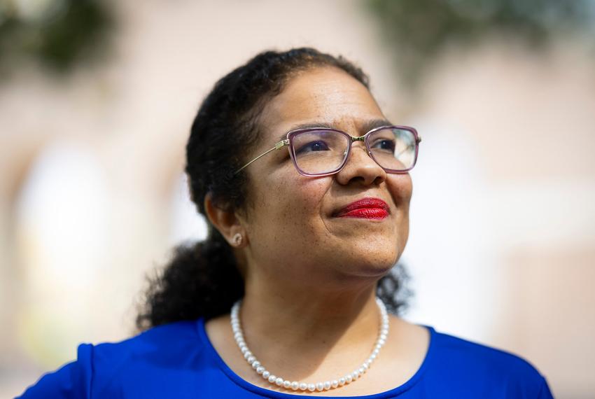 Vernita Metoyer on Wednesday, July 24, 2024, in Houston. When asked about Joe Biden stepping down, Metoyer said, “what a selfless person to put democracy first” and is ready for what Kamala Harris is going to do for America if elected president.