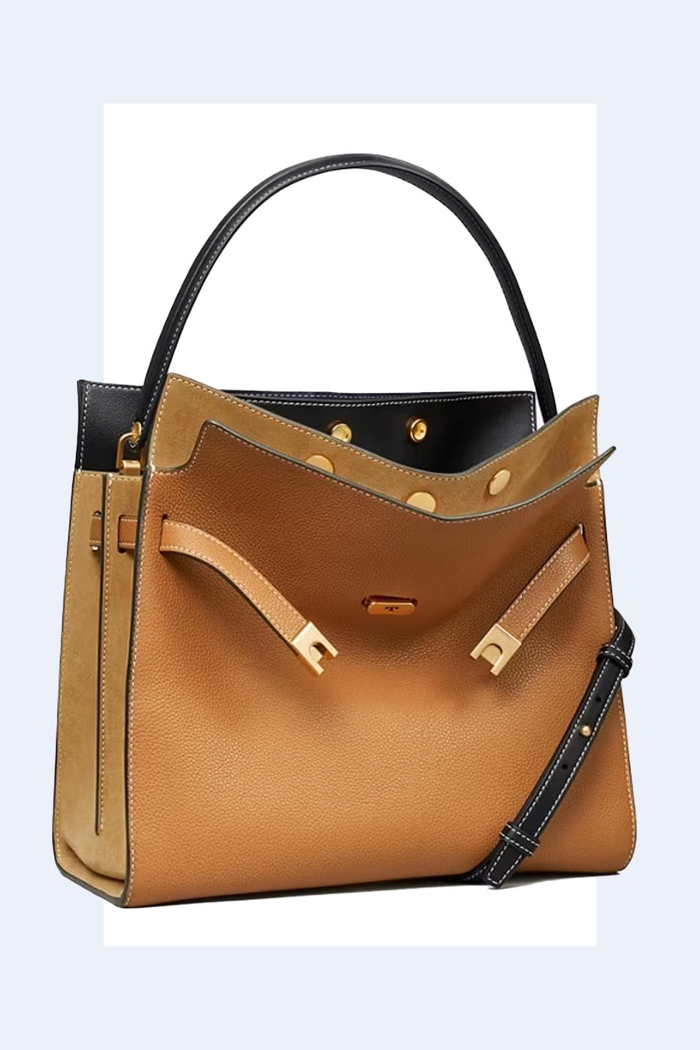 a brown leather bag