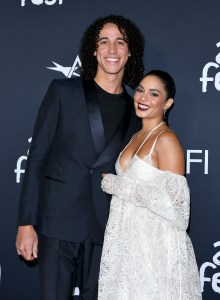 HOLLYWOOD, CALIFORNIA - NOVEMBER 10: Cole Tucker and Vanessa Hudgens attend the 2021 AFI Fest - Opening Night Gala Premiere of Netflix's 