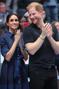 DUESSELDORF, GERMANY - SEPTEMBER 15: Meghan, Duchess of Sussex and Prince Harry, Duke of Sussex attend the sitting volleyball finals at the Merkur Spiel-Arena during day six of the Invictus Games Düsseldorf 2023 on September 15, 2023 in Duesseldorf, Germany. Prince Harry celebrates his 39th birthday today. (Photo by Chris Jackson/Getty Images for the Invictus Games Foundation)